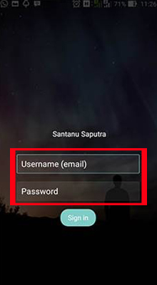 Masukan Email Password