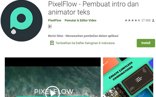 PixelFlow Intro maker and text animator