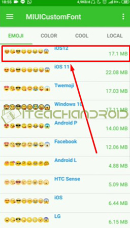 Pilih Emoji iPhone