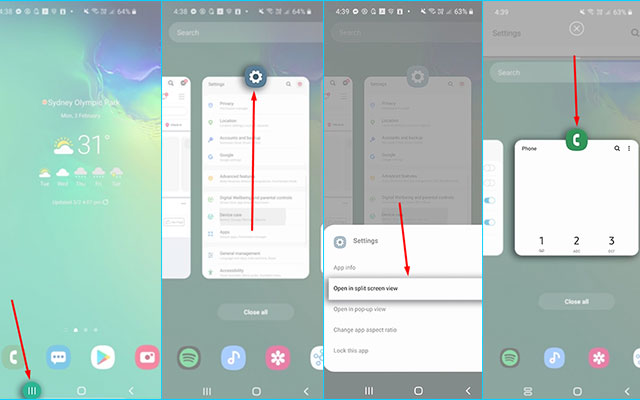 2. Cara 2 Layar Samsung Android Versi 10.0 Q