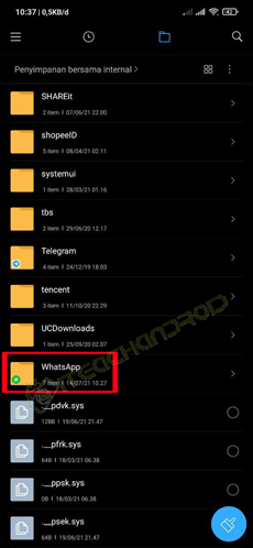 4. Cari Data WhatsApp