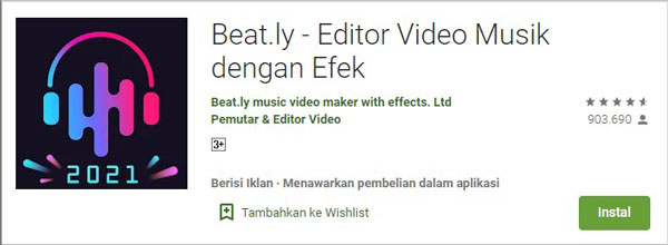 2. Beat.ly Editor Video Musik dengan Efek