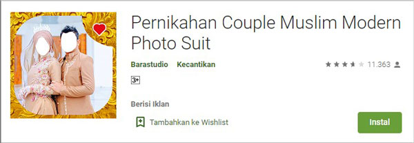 6. Pernikahan Couple Muslim Modern Photo Suit