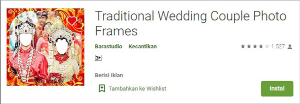 9. Traditional Wedding Couple Photo Frames