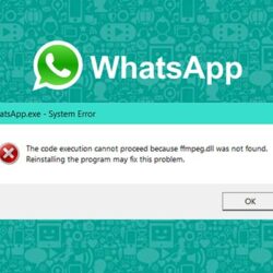 Penyebab WhatsApp Error Code ffmpeg.dll