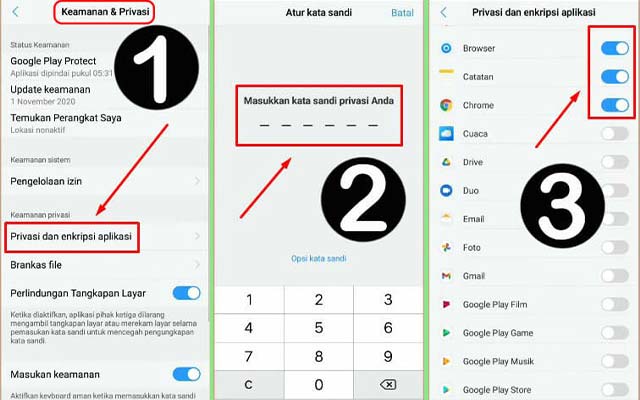 Mengunci Aplikasi di Funtouch OS 3.0 atau Versi Lebih Tinggi