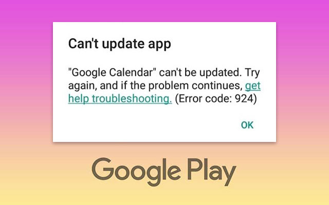 Penyebab Google Play Error Code 924