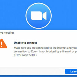 Zoom Error Code 5003