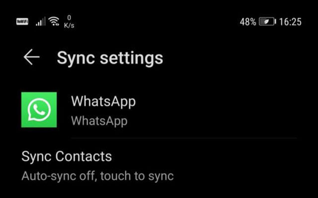 1. Atur Ulang Sinkronisasi Kontak WhatsApp