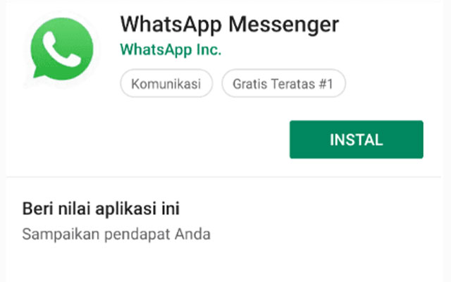 8. Install Ulang WhatsApp